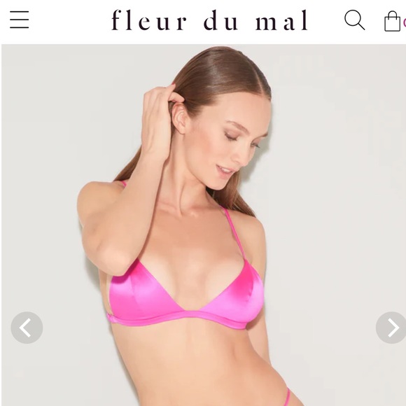 Fleur Du Mal Silk Triangle Bra - Picture 4 of 7